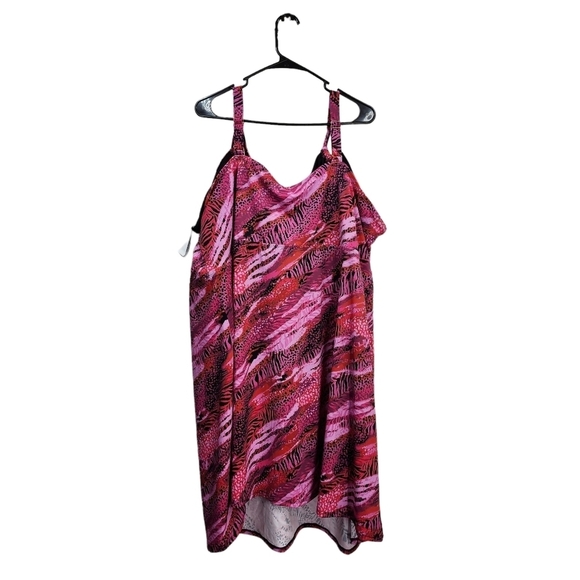 Swim 365 Women’s Plus Size Loop Strap Two-Piece Swim Dress - 40 - Picture 4 of 9